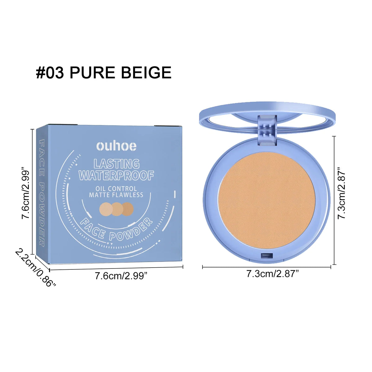 OUHOE Matte Face Setting Powder – Oil Control & Invisible Pores