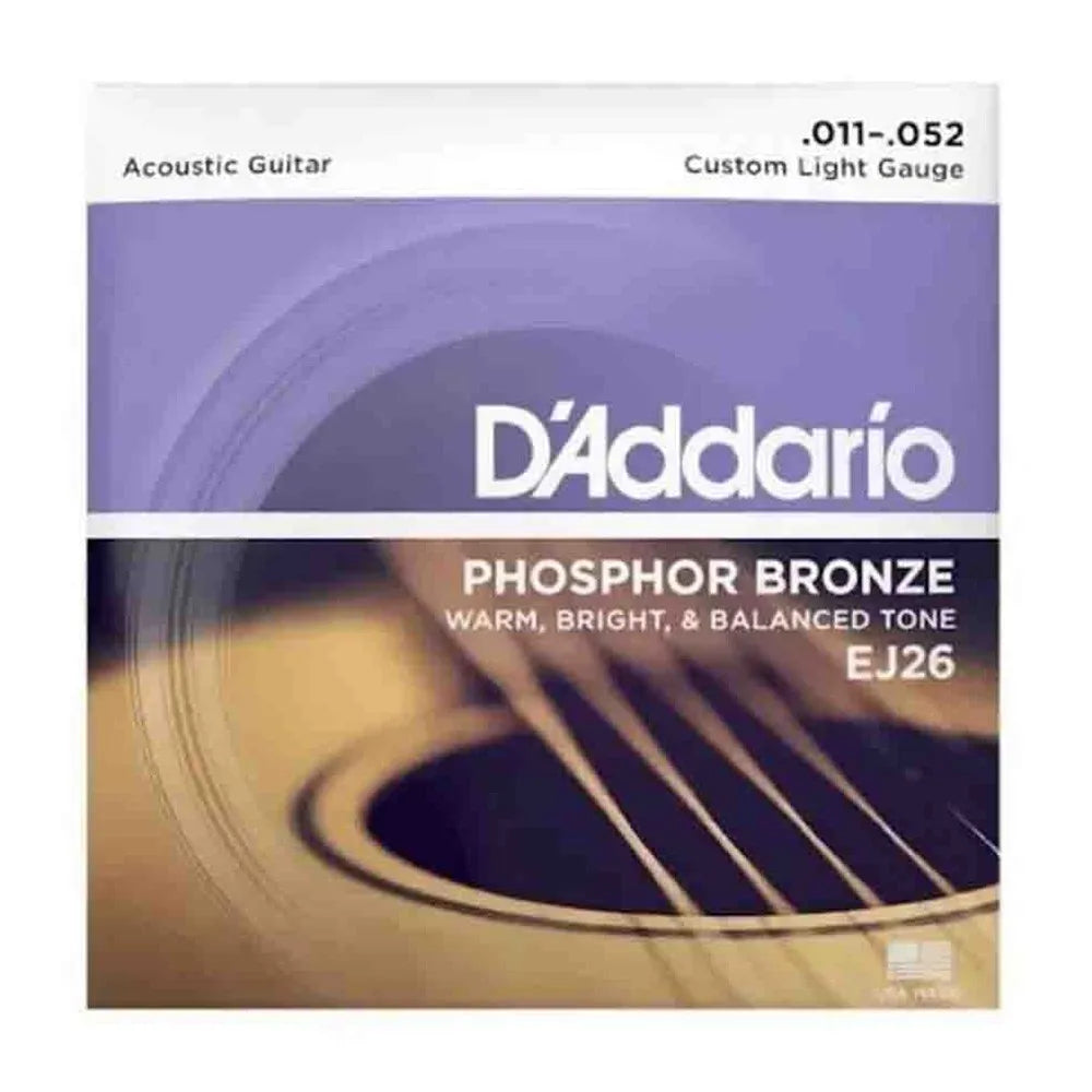 D'Addario EJ26 Phosphor Bronze Acoustic Guitar Strings 11-52