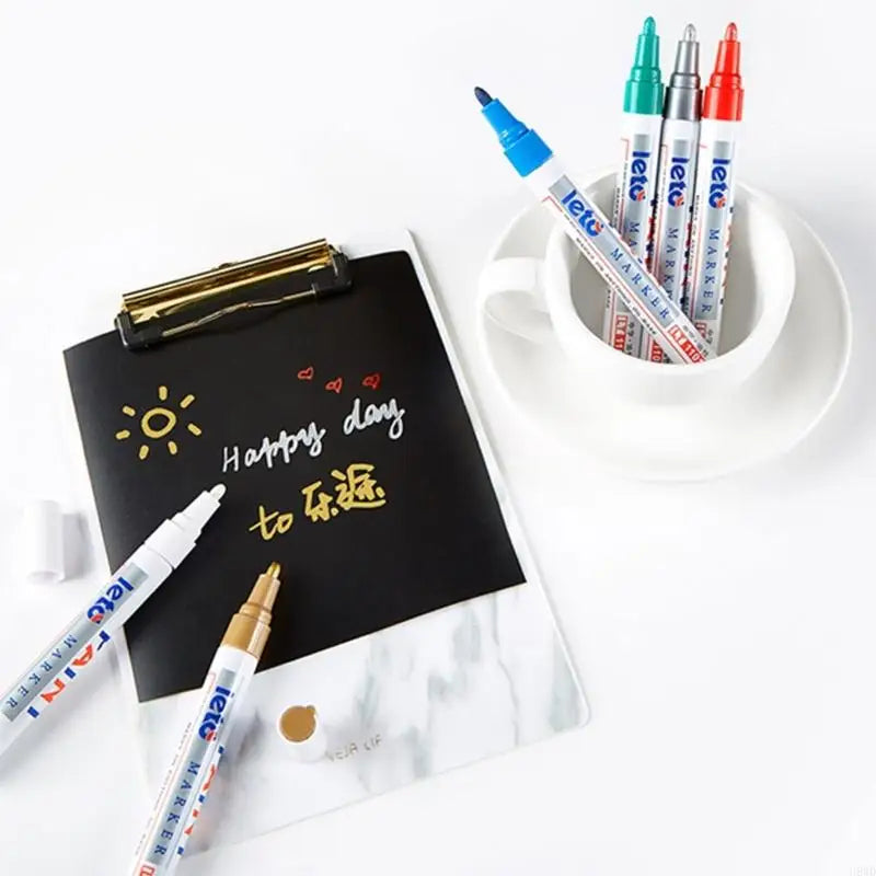 Metallic Oil-Based Paint Pens – 12 Waterproof Permanent Markers