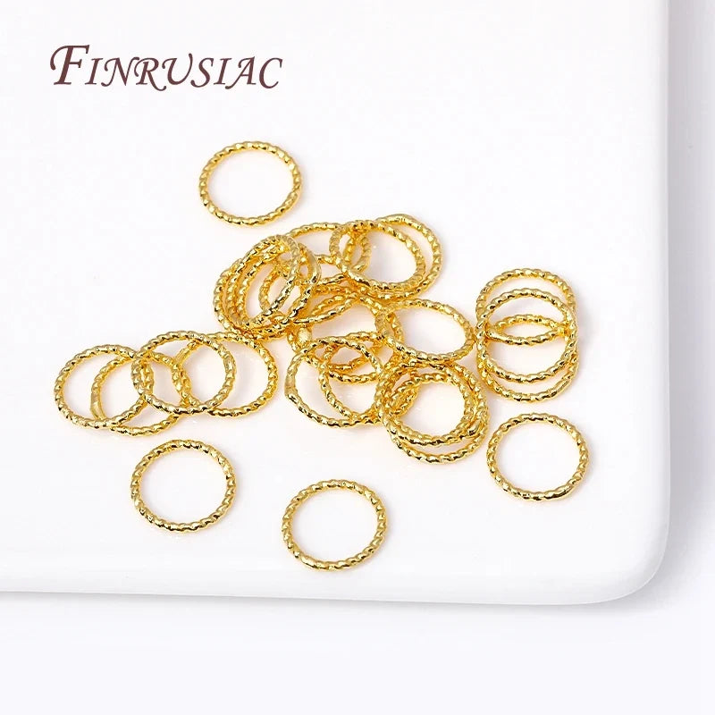 Gold Plated Round Twist Closed Jump Rings 6–12mm | FINRUSIAC