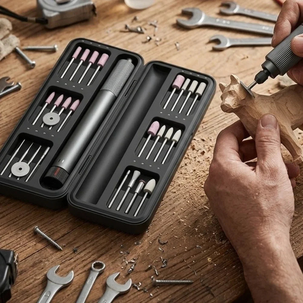 DAZZLEEX Cordless Rotary Tool Kit – 24 Accessories Variable Speed