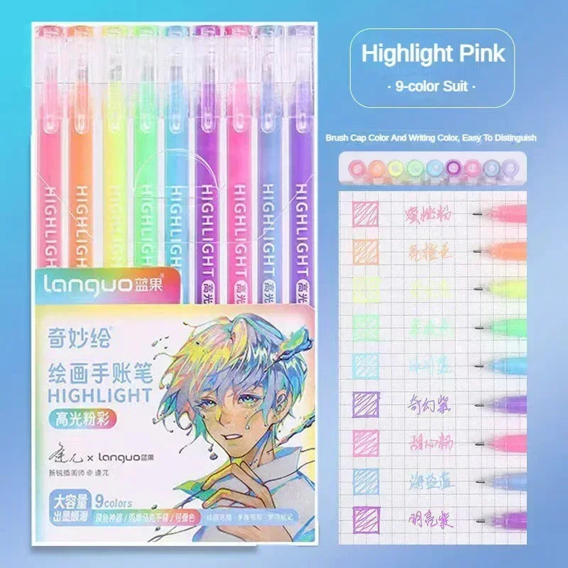 Glitter Gel Pen Set 162 Colors – 0.5mm & 1.0mm Art Pens