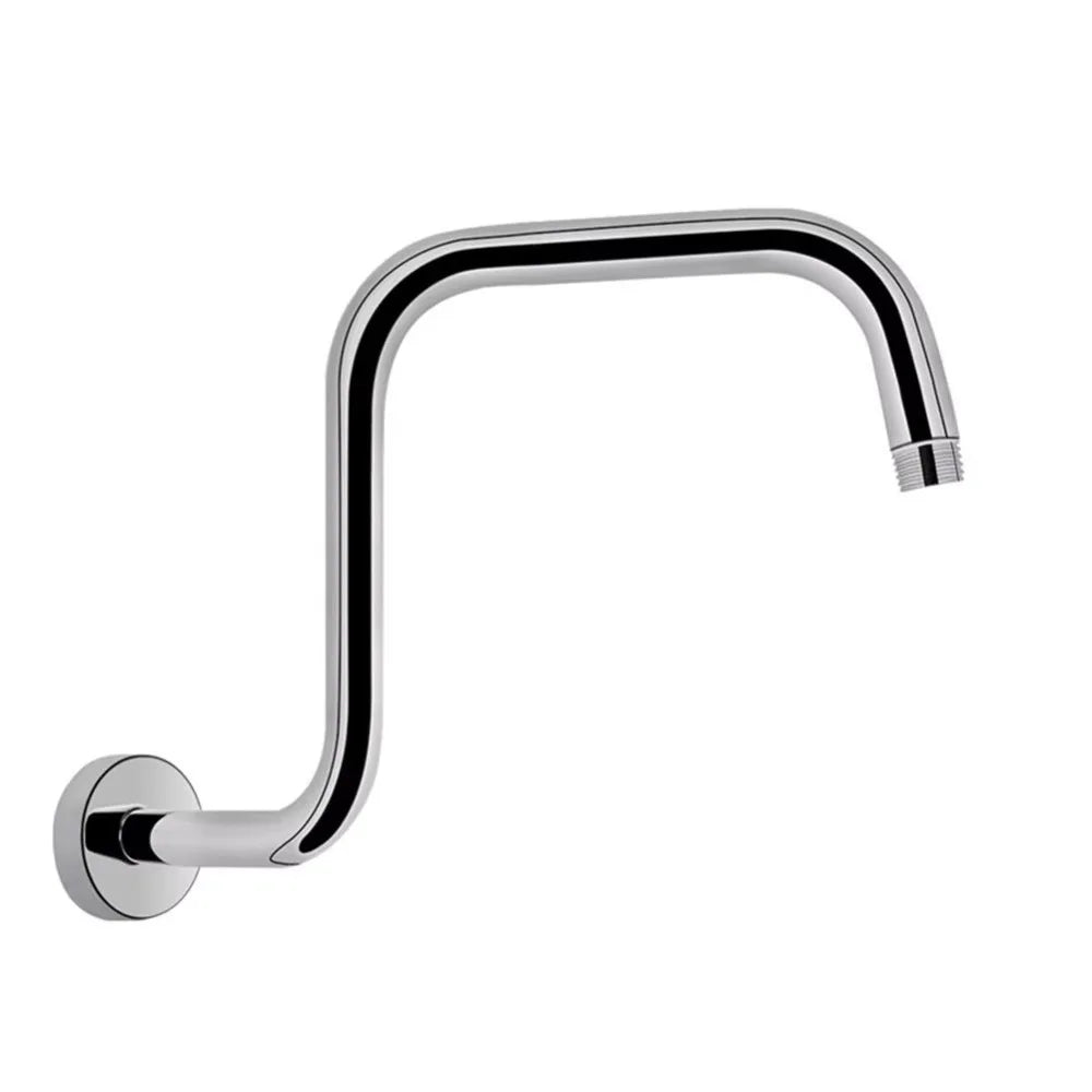 Wall Mounted Stainless Steel Shower Head Bracket & Arm | Silver/Black