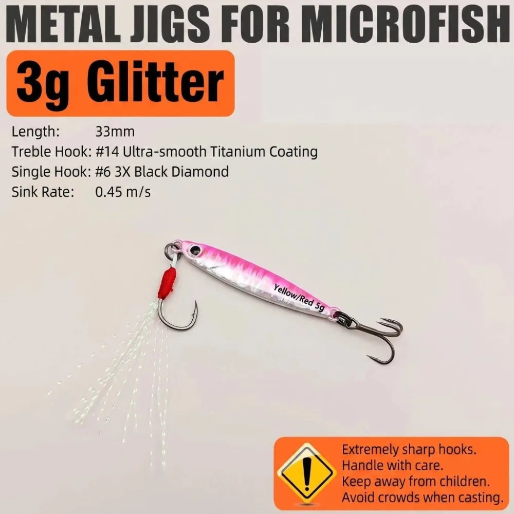 Mini VIB Fishing Lure 3g & 5g Metal Iron Plate Bionic Bait