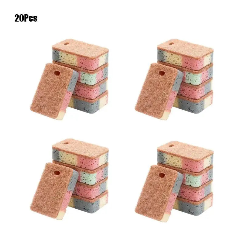 Scratch-Free Dishwashing Sponge Scrub Pads – 1/5/10/20 Pcs
