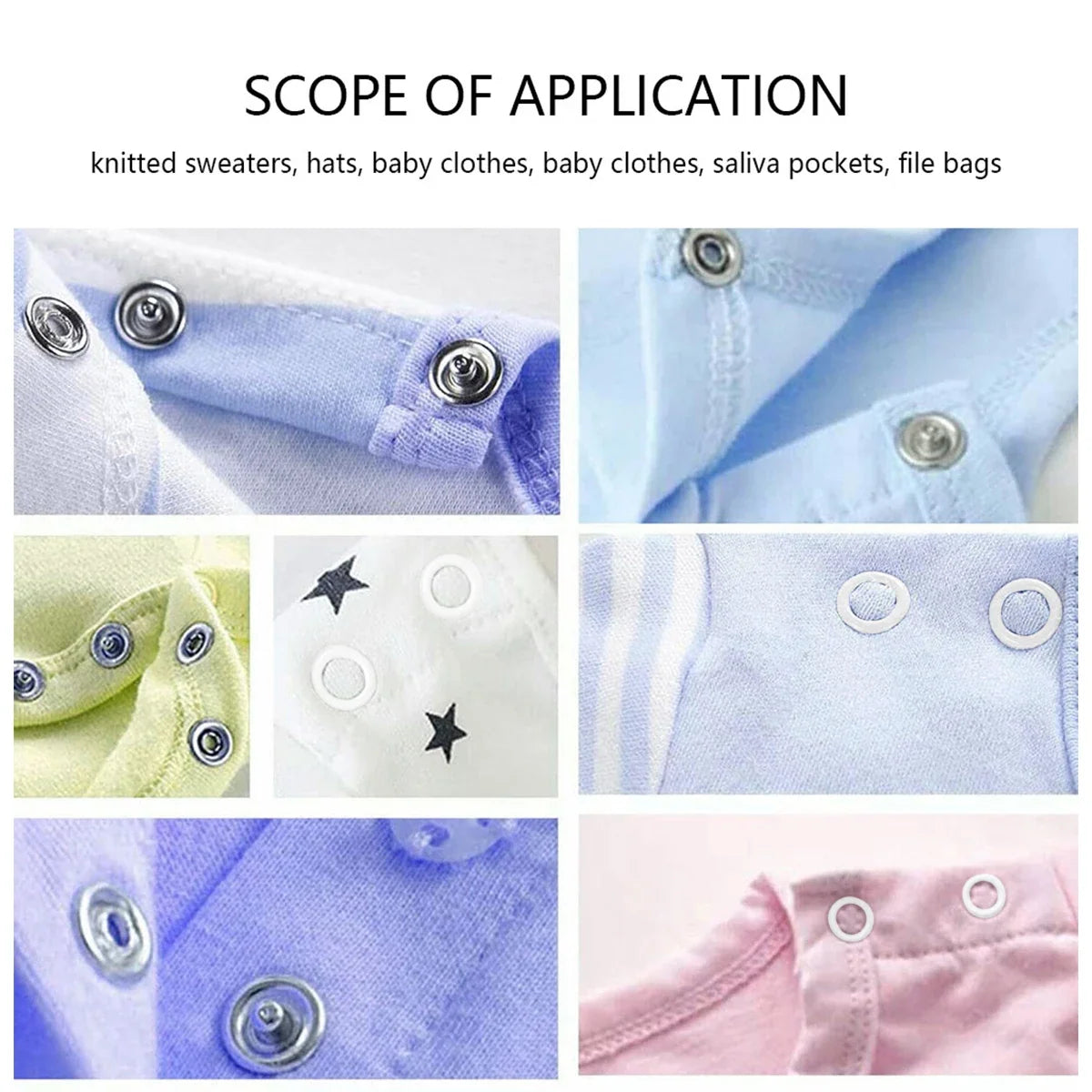 Snap Button Kit 200pcs with Manual Pliers – Stainless Steel Studs
