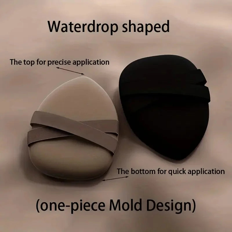 Double-Sided Teardrop Makeup Puffs – Foundation & Powder Set