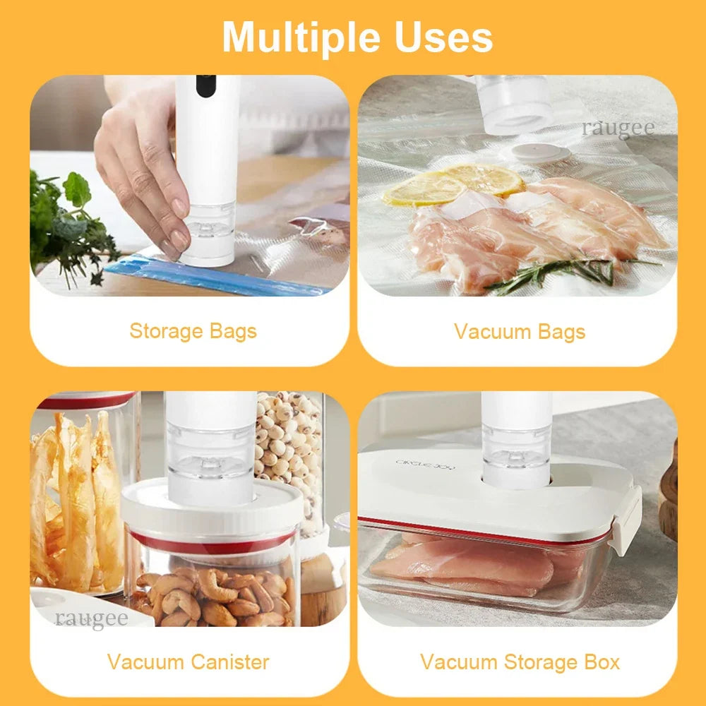 Raugee Mini Electric Vacuum Sealer Pump | USB Rechargeable