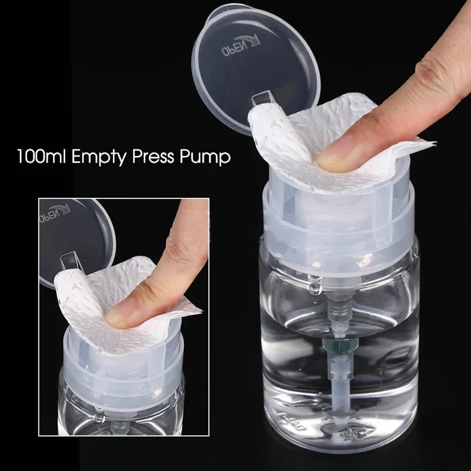 200ml Refillable Pump Dispenser Bottle | Nail Polish Remover
