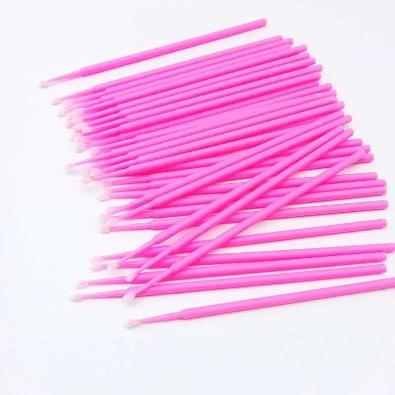100Pcs Disposable Micro Brush Eyelash Cleaning Sticks | Eye Makeup