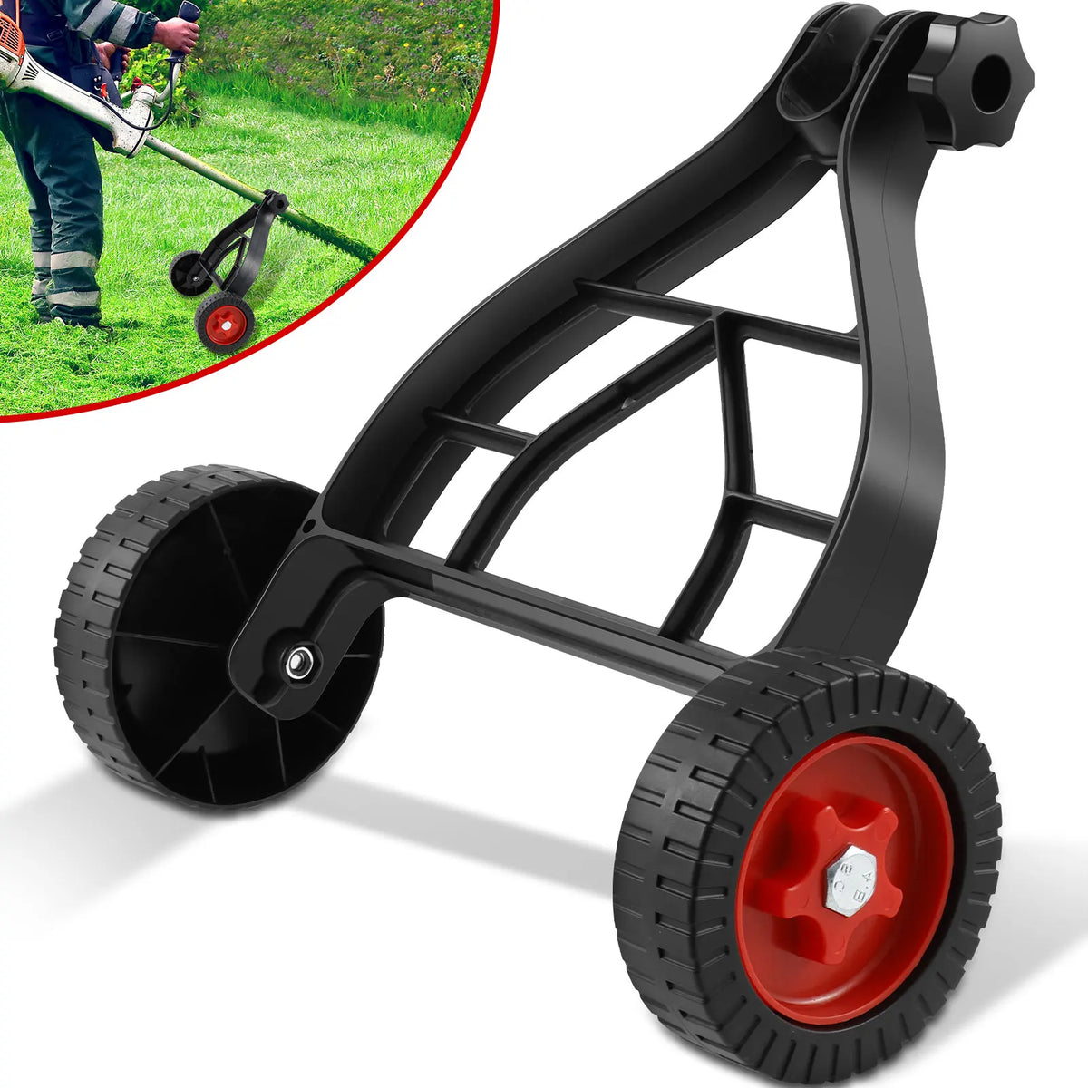String Trimmer Support Wheel – Fits 23–28mm Shafts