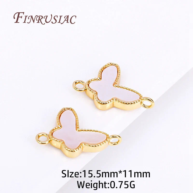 18K Gold Plated Shell Geometry Connector Charms | DIY Pendants