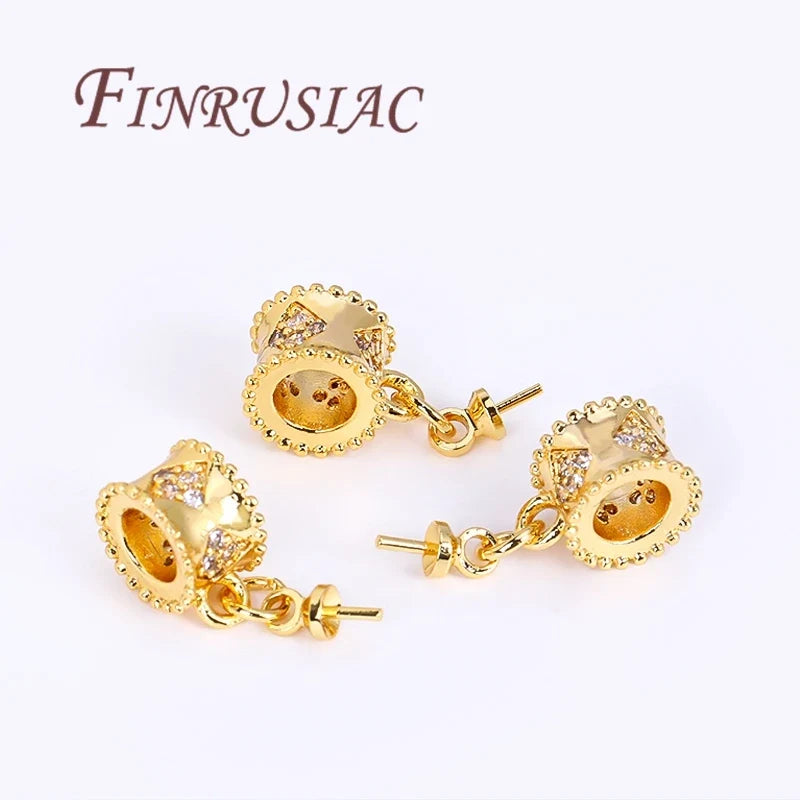 18K Gold Plated Pearl Pendant Charm – DIY Jewelry Supplies