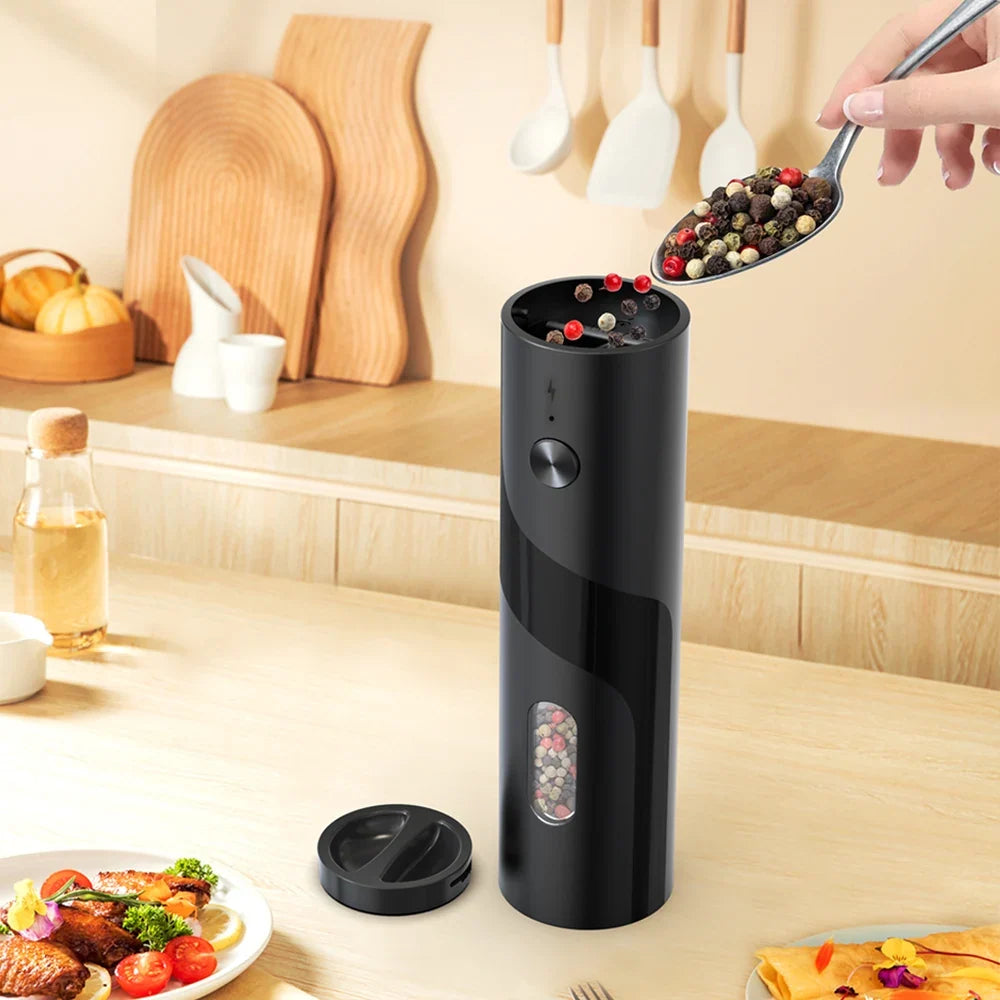 CLITON USB Rechargeable Electric Salt & Pepper Mill Grinder