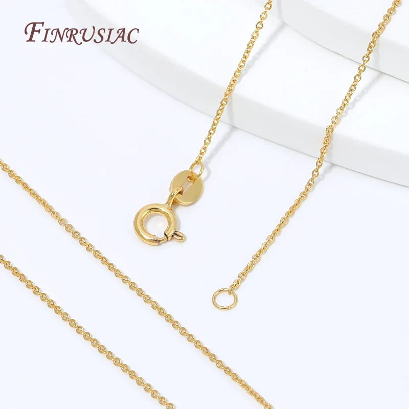 18K Gold Plated Necklace Chain with Lobster Clasp | DIY Jewelry