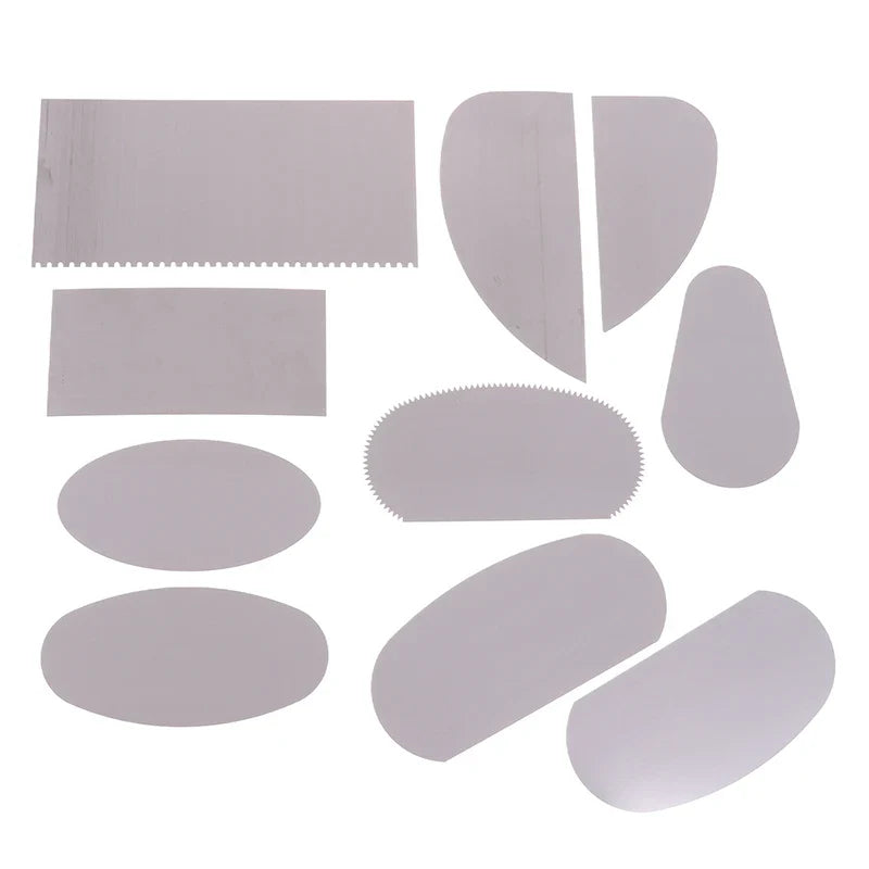 10-Piece Stainless Steel Clay Sculpting & Pottery Scraper Set