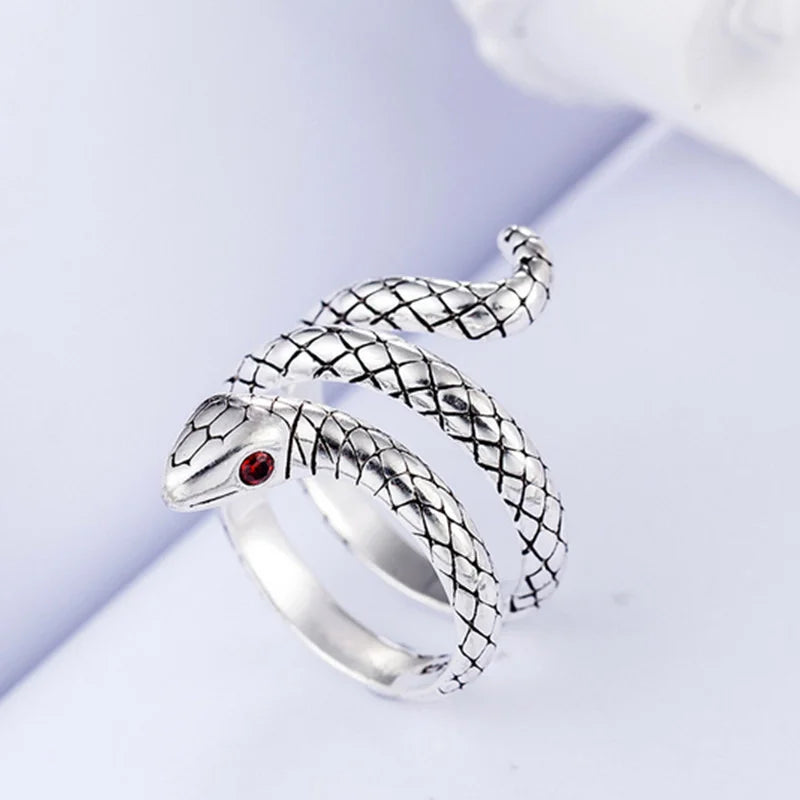 Vintage Punk Adjustable Ring – Eagle Tiger Snake Charm