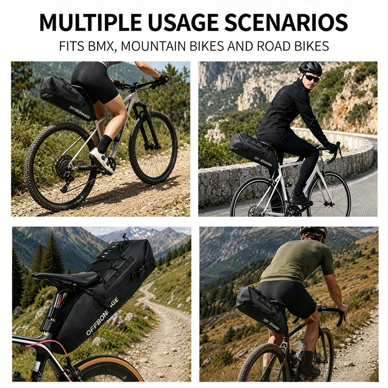 OFFBONDAGE 15L Waterproof Bike Saddle Bag – MTB & Road
