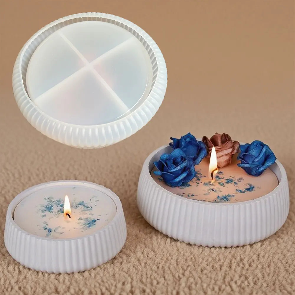 Striped Silicone Mold – Concrete Bowl, Candle & Flowerpot DIY