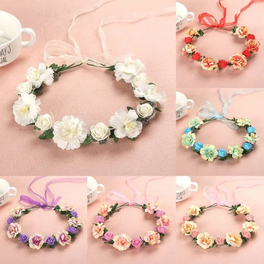 Handmade Flower Crown Wreath – Boho Floral Hair Accessory