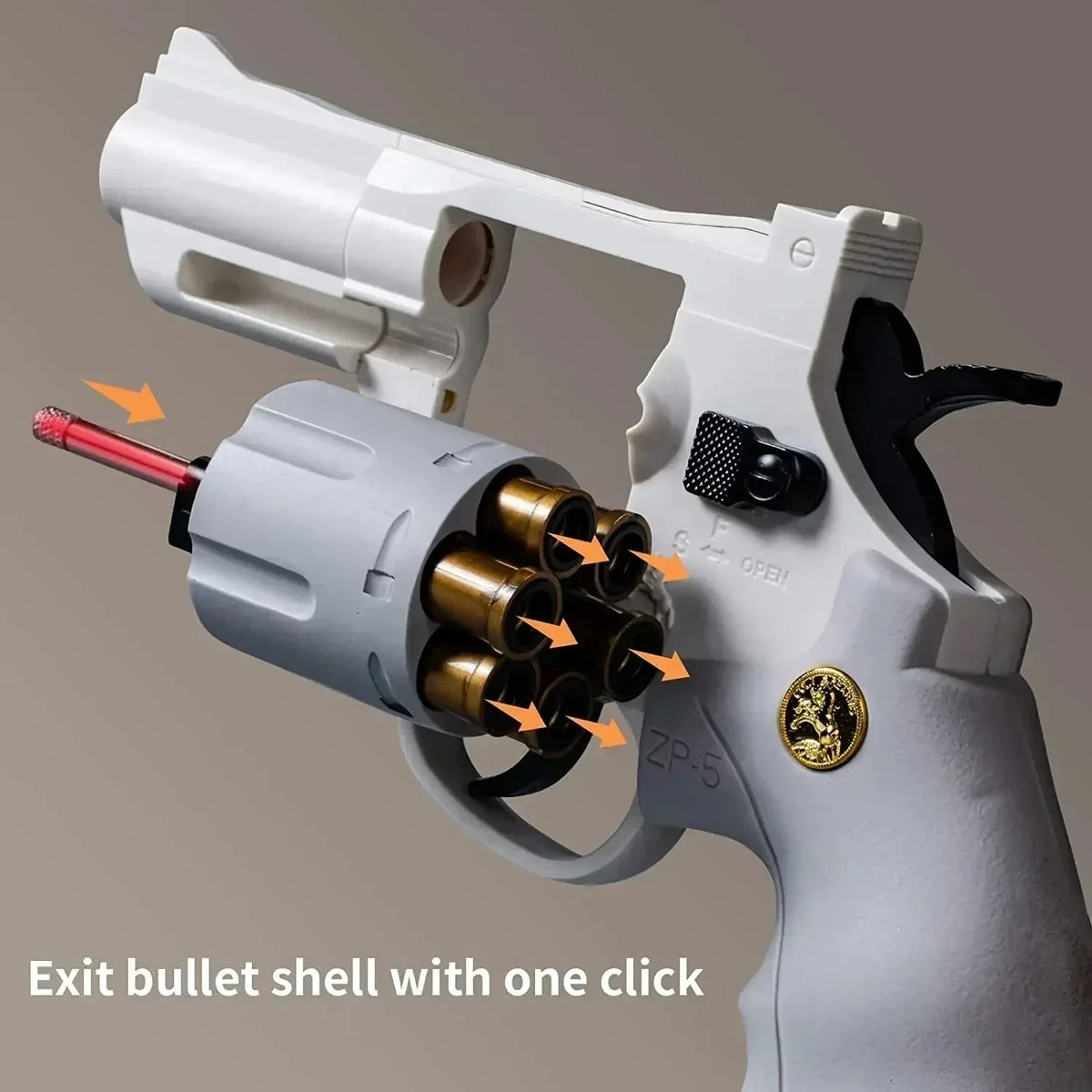 NOCCLILI ZP5 357 Revolver Soft Bullet Toy Gun | 19/23/28cm