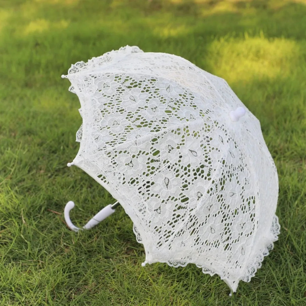 Vintage Lace Wedding Umbrella Mini Bridal Parasol Stage Prop