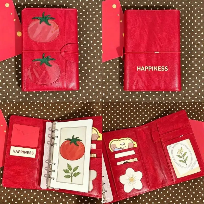Red PU Leather Refillable Notebook Journal – Daily Planner