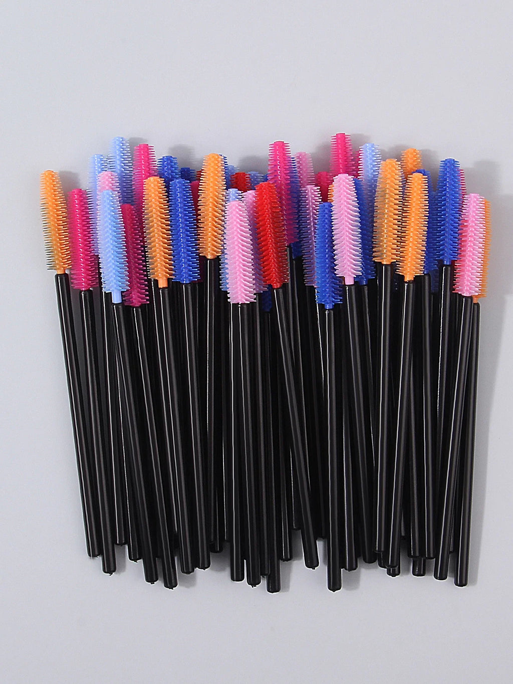 50PCS Silicone Mascara Brush Set – Eyelash Comb & Eyebrow Wand