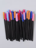 50PCS Silicone Mascara Brush Set – Eyelash Comb & Eyebrow Wand