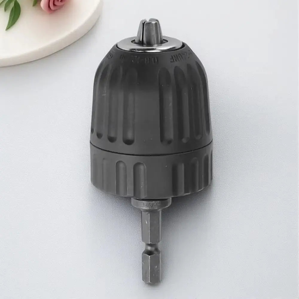 Keyless Drill Chuck 0.8–10mm | 3/8"-24UNF + 1/4" Hex Adapter