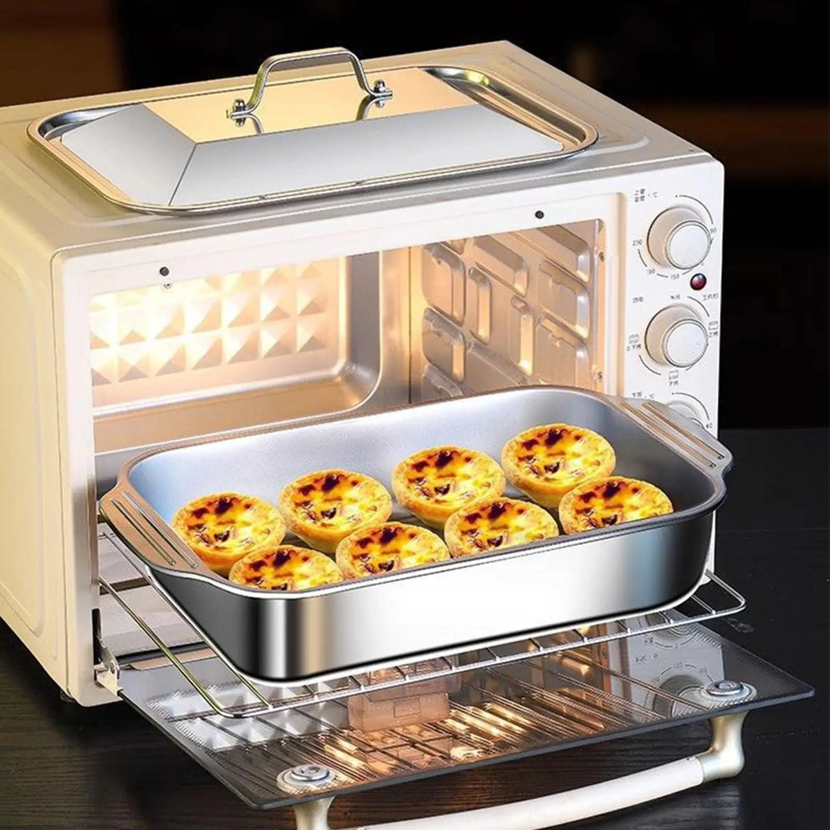 Stainless Steel Baking Pan with Lid | Lasagna & Cake Tray