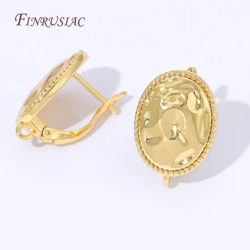 Floral Leverback Earring Hooks 18K Gold Silver Plated DIY Findings