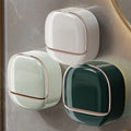 Wall Mounted Soap Dish with Lid & Drainage | Bathroom Soap Holder