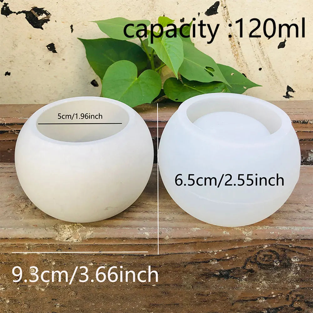 Spherical Silicone Mold – Resin, Concrete & Candle Casting DIY