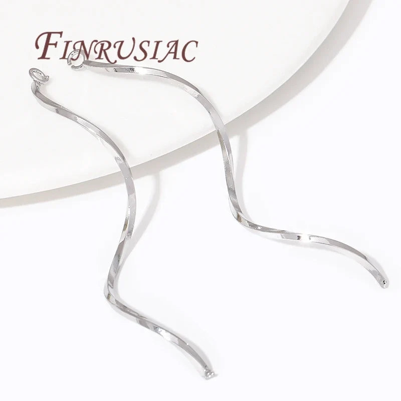 18K Gold Plated S-Shape Wavy Earwire Connector | DIY Jewelry