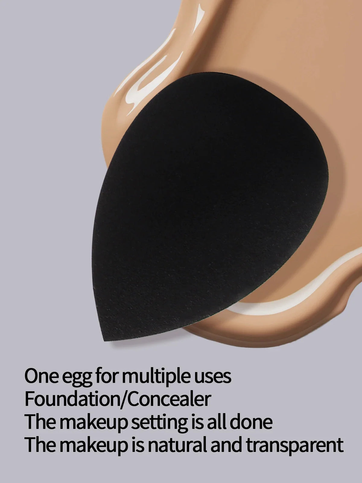 12-Piece Black Beauty Egg Makeup Sponge Set – Dry & Wet
