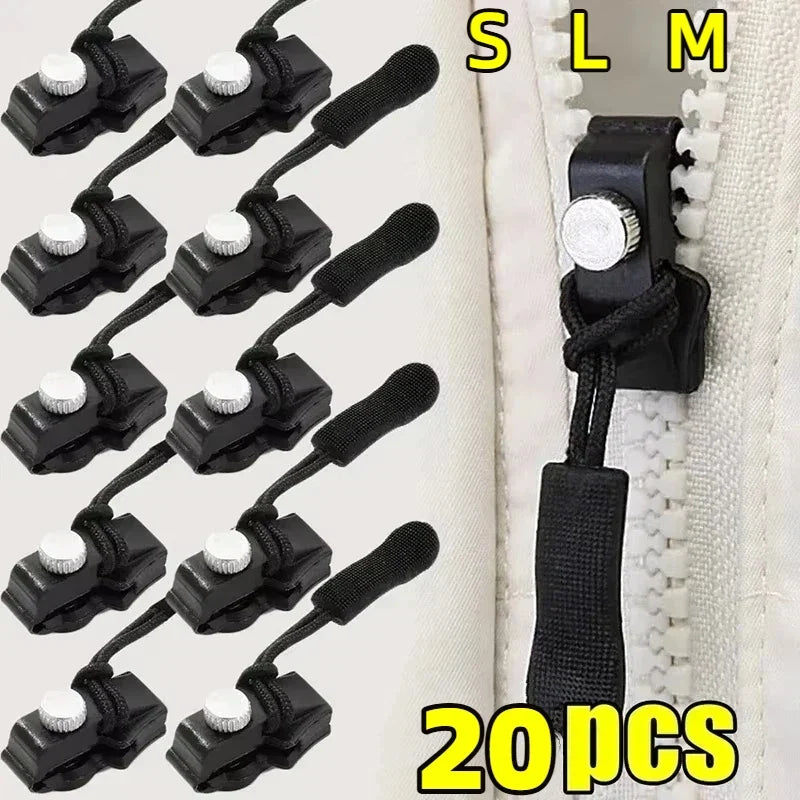 Universal Zipper Repair Kit – Replacement Slider Pull, 3–60 Pcs