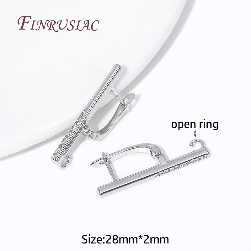 18K Gold Plated Zircon Earring Hooks | DIY Jewelry Findings