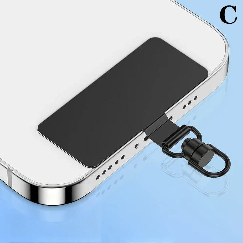 Steel Phone Lanyard Gasket Clip – Anti-Drop Metal Strap Tab