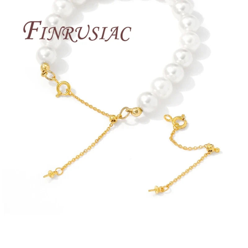 18K Gold Plated Bracelet Chain Extender | Spring Clasp & Stopper