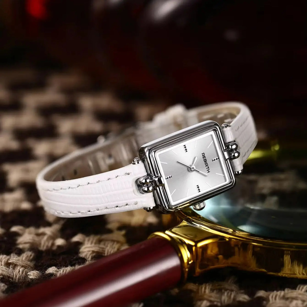 REBIRTH Roman Scale Quartz Watch | Leather Band Minimalist