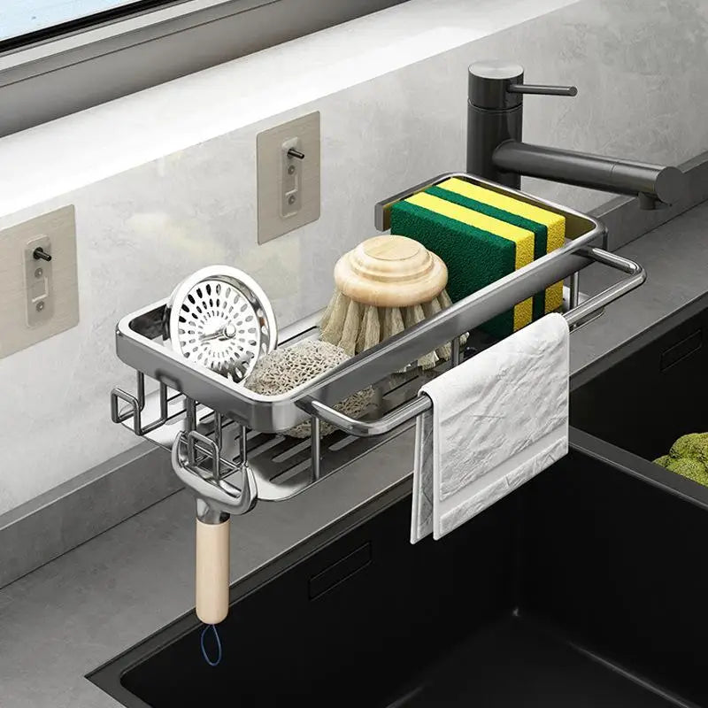 Wall-Mounted Aluminum Kitchen Rack | Rust-Resistant Storage