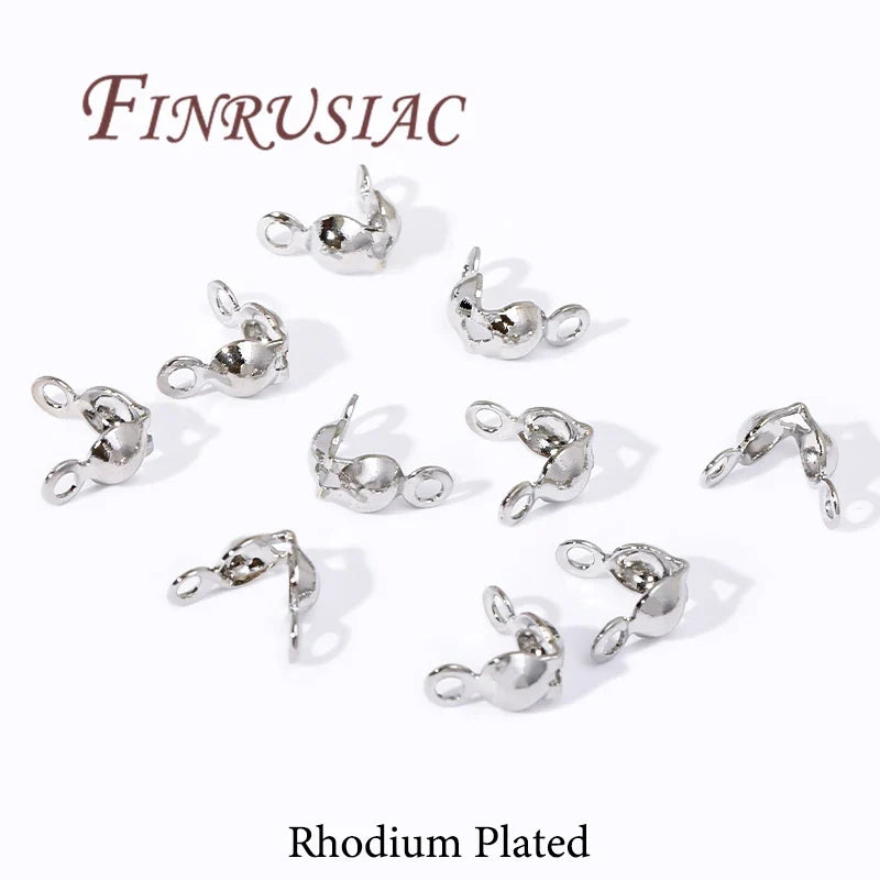 18K Gold Plated Crimp Bead Covers 3.2mm & 4mm | DIY Jewelry
