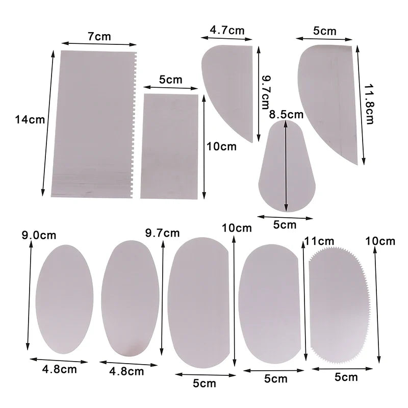 10-Piece Stainless Steel Clay Sculpting & Pottery Scraper Set