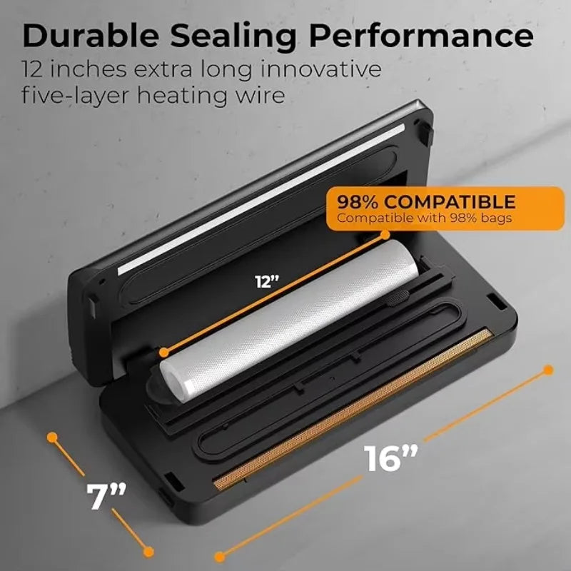 DUTRIEUX Automatic Vacuum Food Sealer Touch Screen & Bag Cutter