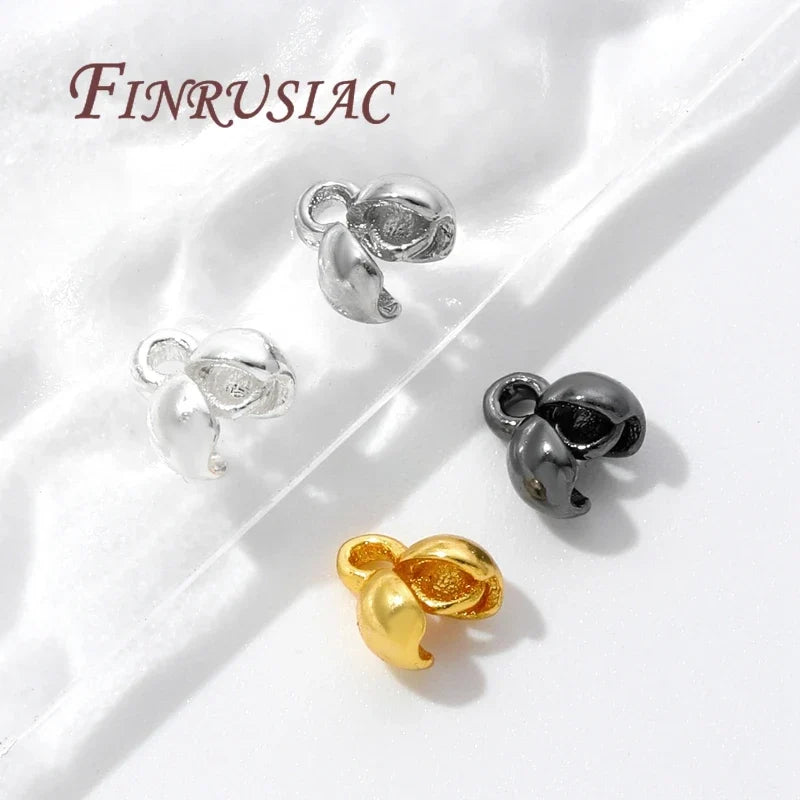 18K Gold Plated Crimp Beads & Bead Tip Connectors – 10–20 Pcs