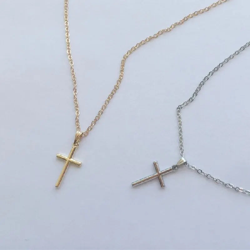 2pcs Unisex Pendant Necklace Set – Gold & Silver Alloy
