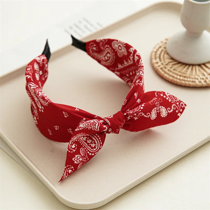 Paisley Knotted Turban Headband – Boho Hair Wrap for Women