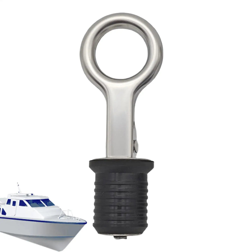1.25" Rubber Expansion Boat Drain Plug | Pull-Ring Marine Stopper