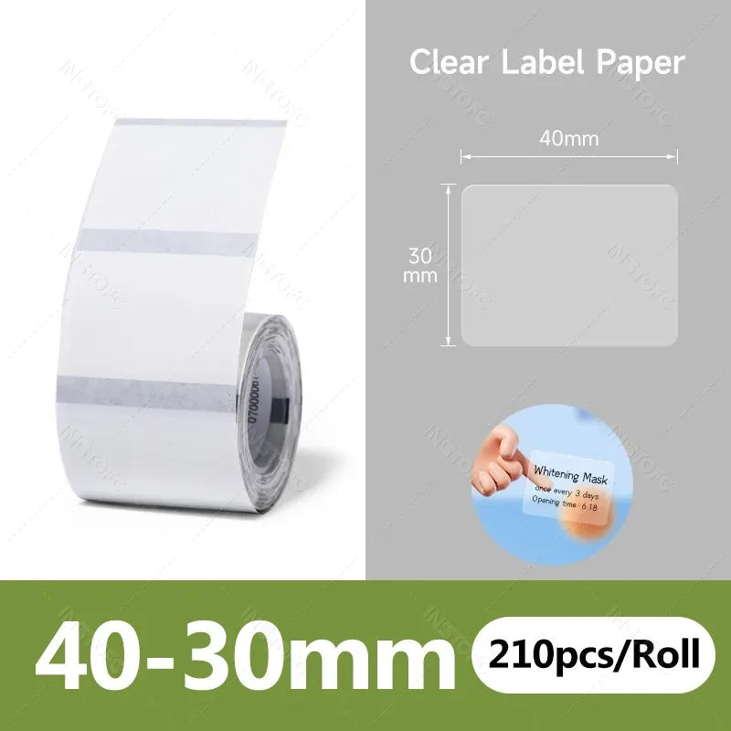 NiiMBOT Thermal Label Paper – Waterproof Self-Adhesive Stickers